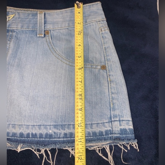 Micro Mini denim Skirt Vintage 90s light wash Women’s size 10 - Picture 7 of 7